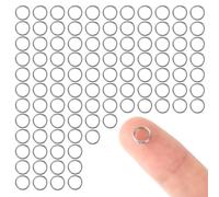 100 anillos dobles abiertos de 6 mm, mini anillo dividido de acero inoxidable, conector de anillo dividido para trabajo a mano, anillos dobles redondos divididos para joyas, collares, aretes