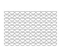 100 Anillos en D para Collar de, Anillos de Metal en D para Maletas de Mascotas y Correas para el Pecho, Anillos semicirculares en Forma de D con Superficie Pulida Multicapa, (Plata 3x32x17mm)