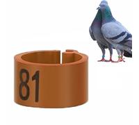 100 anillos para pájaros, 8 mm, numerados 001-100, multicolores, de plástico, reutilizables, para etiquetar codornices, loros, palomas y aves de corral