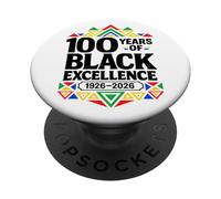 100 años de Excelencia Negra Centenario Mes de la Historia Negra PopSockets PopGrip Adhesivo