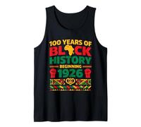 100 años de Historia Negra a Partir de 1926 Herencia Africana Camiseta sin Mangas