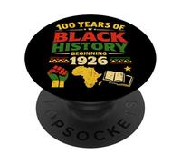 100 años de Historia Negra a Partir de 1926 Herencia Africana PopSockets PopGrip Adhesivo