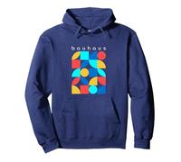 100 Años de la Bauhaus - El póster de la Bauhaus 1923 Sudadera con Capucha, Unisex para Adultos, Azul Marino, M