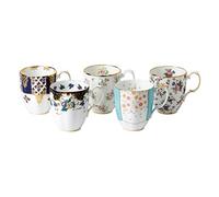 100 años de Royal Albert - Taza de Porcelana, 1900 - 1940, 0,4 L, multicolor/14.1 FL oz, Juego de 5