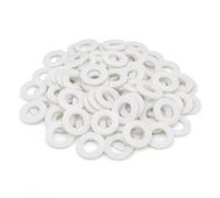 100 arandelas aislantes planas de nailon blanco M20 x 36 x 3 mm, cierre espaciador para manguera de agua