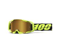 100% ARmatic Goggles Neon Yellow / Mirror True Gold Lens Clothing NUEVO