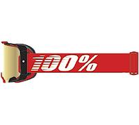 100% Armega Essential Chrome Gafas de motocross, rojo
