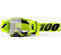 100% Armega Forecast Roll-Off Gafas de motocross, negro-amarillo para Hombres