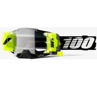 100% Armega Forecast Roll-Off Gafas de motocross, Negro/Blanco, Talla única
