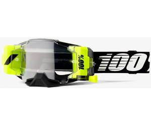 100% Armega Forecast Roll-Off Gafas de motocross, Negro/Blanco, Talla única