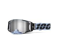 100% ARMEGA - Gafas para motos de cross, motocross, motocicleta y deportes de bicicleta - Gafas duraderas para ciclismo de montaña - Petros, lente plateada espejo