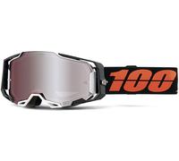 100% Armega HiPER Black Tail Gafas de motocross, Negro/Blanco/Naranja, Talla única