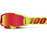 100% Armega HiPER Solaris Gafas de motocross, amarillo/rojo