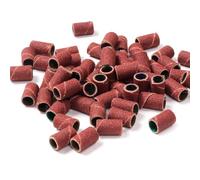 100 bandas de lijado de uñas para taladro de uñas, repuesto de cabezal de lijado, anillos de lijado, pulidor de cabeza de arena