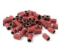 100 bandas de lijado de uñas para taladro de uñas, repuesto de cabezal de lijado, anillos de lijado, pulidor de cabeza de arena