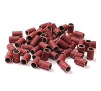 100 bandas de lijado de uñas para taladro de uñas, repuesto de cabezal de lijado, anillos de lijado, pulidor de cabeza de arena