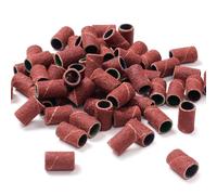 100 bandas de lijado de uñas para taladro de uñas, repuesto de cabezal de lijado, anillos de lijado, pulidor de cabeza de arena