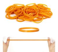 100 bandas elásticas grandes de 100 x 5 mm, bandas elásticas de goma fuertes y gruesas para el hogar, escuela, oficina, suministros bancarios, color amarillo