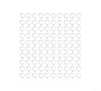 100 bandas elásticas transparentes de cebo de pellets para carpa, ganchos de pesca gruesos con material plástico ligero para un uso fácil (L)