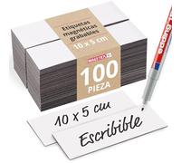 100 Bandas magnéticas I 10 x 5 cm I escribibles para etiquetado etiquetas magnéticas reutilizables recortables limpiables bandas adhesivas tarjetas magnéticas para pizarra Kanban Scrum I mag154