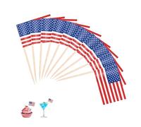 100 banderas de palillos de dientes, bandera de Europa, palillos de cóctel, palillos de cóctel, varios alimentos Toothpick Flags (América)