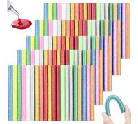 100 barras de pegamento caliente de 7 x 100 mm, lápices de pegamento caliente con purpurina multicolor para pistola de pegamento caliente, material multicolor para manualidades, decoración