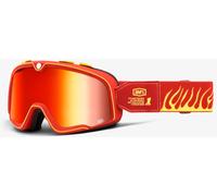 100% Barstow Death Spray Fire Gafas de motocross, rojo-amarillo para Hombres