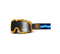 100% BARSTOW - Gafas deportivas protectoras prémium con marco mínimo (Race Service, lente espejo plateado)