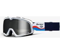 100% Barstow Lucien Gafas de motocross, blanco-azul para Hombres