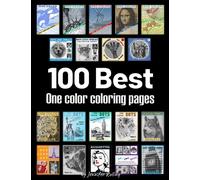 100 BEST One Color coloring book: The best designs from Jennifer Rolling dots lines spirals coloring books