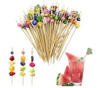 100 Bochetas de Cóctel, Brochetas para Picar, Brochetas para Picar de 12 cm, Palitos de Cóctel de Diferentes Formas y Colores, para Bar,Fiesta de Disfraces y Fiesta de Cumpleaños Decoración