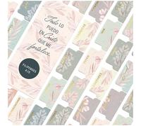 100 Bohemio Floral Etiquetas Para La Biblia Católica En Español - Accesorios Para El Bíblico De La Santa Biblia - Dorado Etiquetas De La Biblia Para Mujeres Y Hombres, Accesorios Para La Biblia