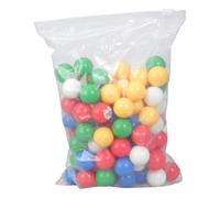 100 bolas de bingo multicolor para actividades escolares y comunitarias, peso ligero y brillante juego de bingo