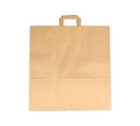 100 Bolsa de papel asa reforzada marrón 16 litros 40 cm alto x 32 ancho x 12 cm fuelle cabas tienda sólida resistente bolsa venta para llevar bolsa tienda bolsa bolsa comercio bolsa regalo embalaje