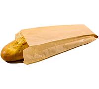 100 Bolsas bocadillo grandes (31x15cm). Bolsa papel kraft marrón para bocata pan baguette almuerzo bolleria pasteleria desayuno merienda chuches galletas fruta cumpleaños regalo boda (31x15cm 100uds)