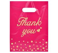 100 bolsas de agradecimiento de 1.57 mm de grosor, 9 x 12 pulgadas, bolsas de regalo de agradecimiento para negocios, bolsas de compras para pequeñas tiendas, boutique, ropa, bolsas de regalo