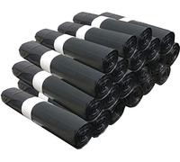 100 bolsas de basura de gran capacidad, 100 l, con enlaces deslizantes, ultra resistentes, antifugas, color negro opaco - 5 rollos de 20 bolsas