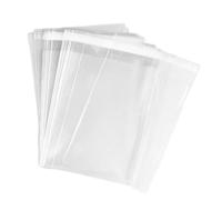 100 bolsas de celofán de celofán transparentes de sellado automático de 4 3/4 x 6 1/2 pulgadas, aptas para alimentos, autosellables, buenas para panadería, dulces, chocolate