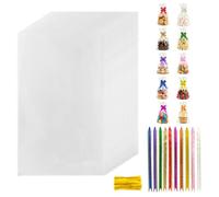 100 bolsas de celofán transparentes grandes de 25 x 15 cm, bolsa de regalo con 100 lazos de regalo y con 100 bridas doradas, adecuadas para dulces de pan de chocolate