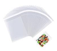 100 bolsas de celofán transparentes, reutilizables, autoadhesivas (12 x 18 cm/5 x 7 pulgadas), pequeñas bolsas autoadhesivas para caramelos, galletas, caramelos, joyas y regalos