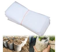 100 bolsas de cultivo no tejidas para plantas con tela transpirable para mejorar la salud de las raíces y el drenaje, adecuadas para varias plantas de jardín y trasplantes (30 x 25 cm)