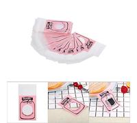 100 bolsas de galletas para empaquetar, bolsas transparentes para golosinas, mangas pasteleras de plástico para fiestas, regalos, dulces, galletas, galletas, chocolate (7 x 10 + 3 rosas)