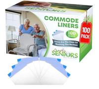 100 bolsas de inodoro portátiles resistentes y fáciles de usar, desechables, fundas de inodoro que apoyan la dignidad de personas mayores y discapacitadas, no más cubos para lavar, sin almohadilla