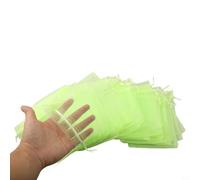 100 bolsas de malla de organza para protección de frutas con cierre de cordón, diseñadas para su uso en árboles frutales y plantas para mantener alejados a los pájaros e insectos mientras permite la