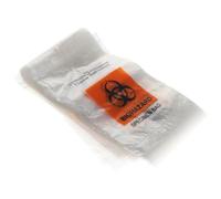 100 bolsas de muestras de riesgo biológico, 15 x 25 cm, bolsa de muestra de laboratorio con logotipo de riesgo biológico, bolsas de eliminación de residuos de riesgo biológico, bolsas de basura médica