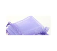 100 bolsas de organza para rellenar, bolsas de regalo para joyas, bolsas pequeñas para caramelos, bolsas de organza, bolsas transparentes con cordón (10 x 15 cm, violeta claro)