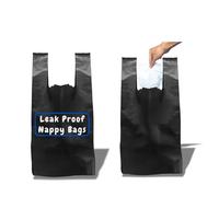 100 bolsas de pañales para adultos, bolsas de eliminación sanitaria, extra fuertes y a prueba de fugas, bolsas de eliminación para incontinencia, bolsas de eliminación de pañales