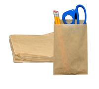 100 bolsas de papel para regalo, 4X6, Plain Kraft