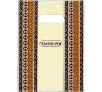 100 bolsas de plástico de 5.8 x 7.8 pulgadas, bolsa de compras para pequeñas empresas, bolsas de plástico con asa troquelada, gracias