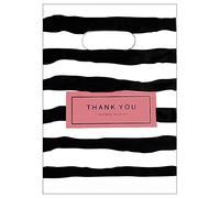 100 bolsas de plástico de 9.7 x 13.7 pulgadas, bolsas de compras, bolsas de venta al por menor, bolsas de regalo con asas troqueladas, color negro